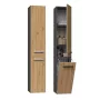 Top E Shop NEL IV ANTR/ART Badezimmerschrank, Graphit/Eiche