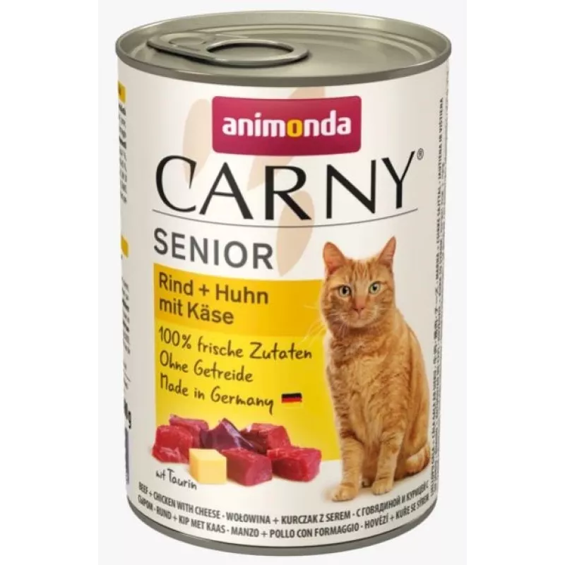 Animonda Carny Nassfutter für Katzen, Rind + Huhn mit Käse