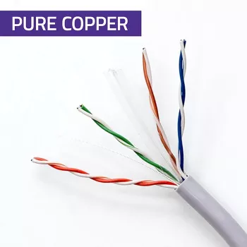 UTP Patchkabel CAT6 Kupfer Cu 100 m grau – QOLTEC 54560