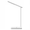 Media-Tech MT222 Leditou LED-Schreibtischlampe mit 15-W-Qi-Ladestation, Uhr, Wecker, Thermometer, weiß