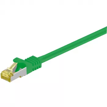 Wentronic Goobay Cat.7 Rohkabel Patchkabel, S/FTP (PiMF), Grün, 2 m – LSZH halogenfrei, Kupfer, RJ45-Stecker (91604)