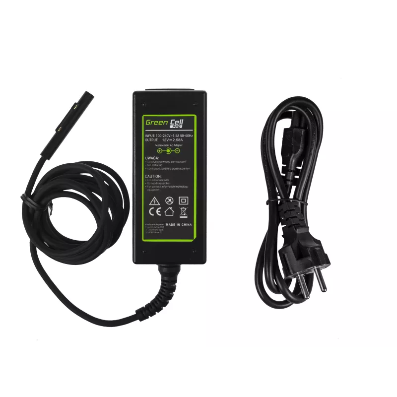 Netzteil Green Cell AD63P 36W 12V 2,58A Indoor-Laptop-Ladegerät, schwarz