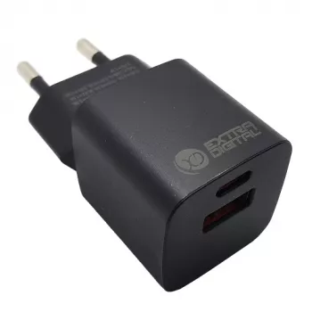 Charger EXTRA DIGITAL GaN USB Type-C, USB Type-A: 30W, PPS