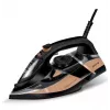 MPM MZE-24/C Dampfbügeleisen, 3000 W, Keramiksohle, 0,3 l Tank, 190 g/min Dampfstoß, Schwarz/Gold