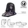 XD Design Bobby Hero XL P705.711 Anti-Diebstahl-Rucksack, 17-Zoll-Laptop, 12,9-Zoll-Tablet, USB-Ladeanschluss, 20 l, Schwarz