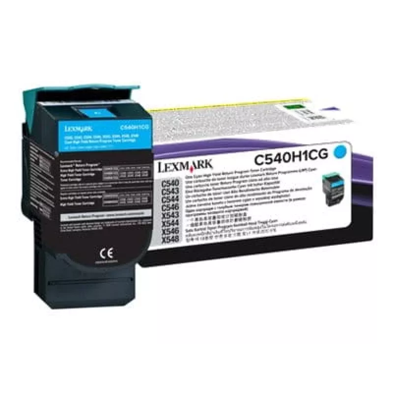 Lexmark C540H1CG Toner Cartridge für C540/C543/C544/C546, Cyan, High Yield, 2000 Seiten