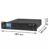 Qoltec 53945 Rack-USV, 1 kVA, 800 W, LCD