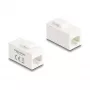 Delock 90639 Keystone-Modul RJ45-Buchse zu RJ45-Buchse, Cat.6A UTP, weiß