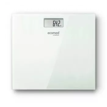 Ecomed by Medisana PS-72E Personenwaage – 150 kg, Glasplattform, weiß