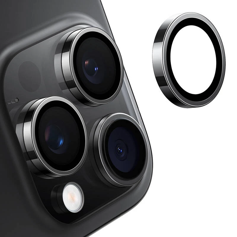 Kameraschutzglas Torras für iPhone 16 Pro Max — Lensguard, Schwarz