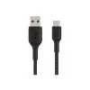 Geflochtenes USB-C auf USB-A Kabel 15cm Schwarz