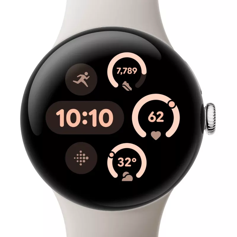 Google Pixel Watch 3 AMOLED 41 mm Digital Touchscreen Silber Wi-Fi GPS (Satellit)
