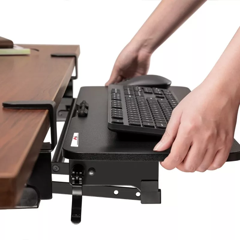 Maclean Untertisch-Tastaturhalterung, verstellbar, max. 5 kg, 67x24 cm, MC-462