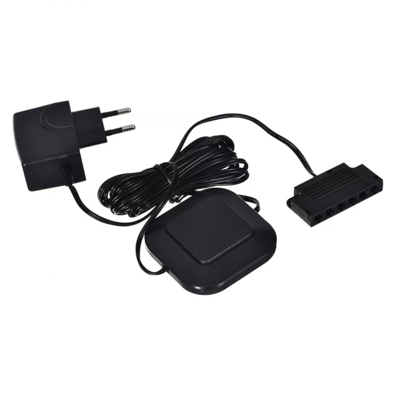 Regalmonierte LED-Leuchte cama meble Cama rechteckig aufputz 3LED, schwarz, kaltweiß