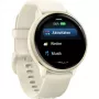 Garmin vívoactive 6 Smartwatch 42 mm, 1,2" AMOLED 390 x 390, Touchscreen, GPS, WLAN, 8 GB, Aluminiumgehäuse Lunar Gold, Silikonarmband Bone