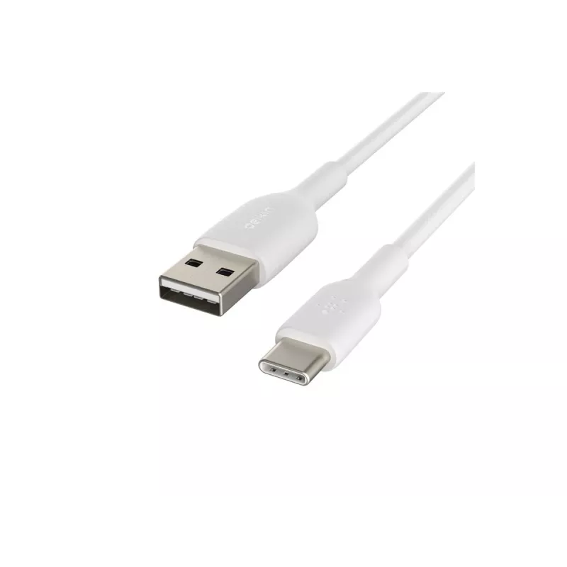 Kabel PVC USB-C auf USB-A 15 cm Weiß