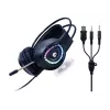 Gembird GGS-UMGL4-01 Phantom 4-in-1 beleuchtetes Gaming-Set (Tastatur, Maus, Headset, Mauspad), kabelgebunden USB, US-Layout, schwarz