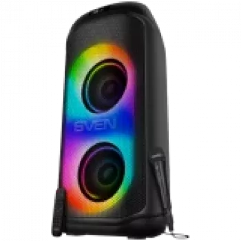 Lautsprecher SVEN PS-1050, schwarz (200W, TWS, Bluetooth, FM, USB, microSD, LED-Display, 7200mAh)