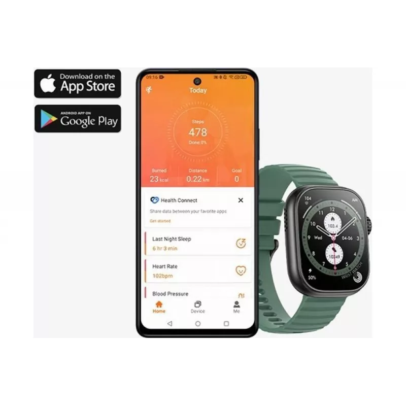 myPhone Watch Tool 5,08 cm (2 inch) IPS 24 mm Digital 240 x 296 Pixel Touchscreen Schwarz