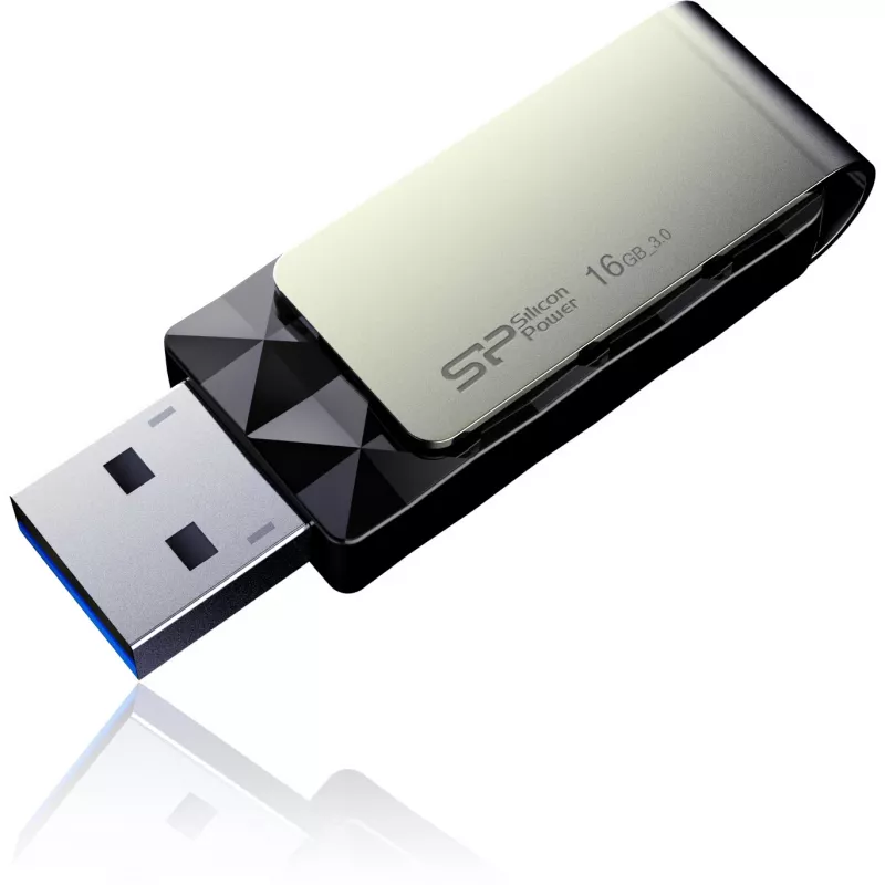 Silicon Power Blaze B30 SP016GBUF3B30V1K USB-Stick, 16 GB, USB 3.0, Schwarz