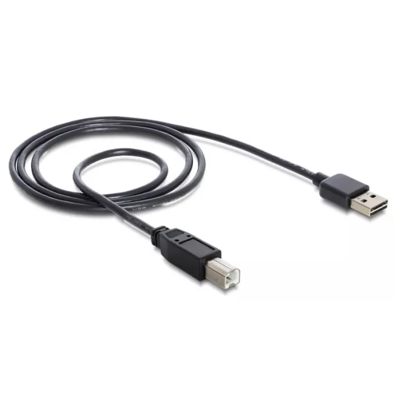 USB-Kabel DeLOCK 1m USB 2.0 A - B m/m Schwarz