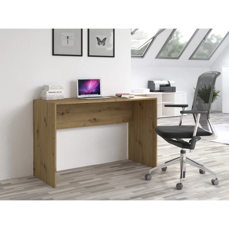 Computer-Schreibtischplatte BIURKO PLUS ARTISAN, gerade rechteckige Platte, Spanplatte, 1200×500×760 mm, Eichenfarbe