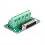 DeLOCK 66911 D-Sub 25-Pin-Stecker zu 26-poligem Klemmenblock-Adapter für Hutschiene