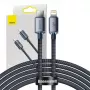 Baseus Crystal Shine CAJY000301 USB-C-auf-Lightning-Kabel, 20 W PD, 2 m, Schwarz