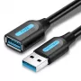 USB 3.0 Verlängerungskabel Vention CBHBH 2 m — USB-A-Stecker auf USB-A-Buchse, 5 Gbit/s, schwarz