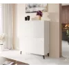 Regal cama meble ABETO 100,5 x 40 x 121,5 cm weiß/glanzweiß, bodenstehender Wandschrank