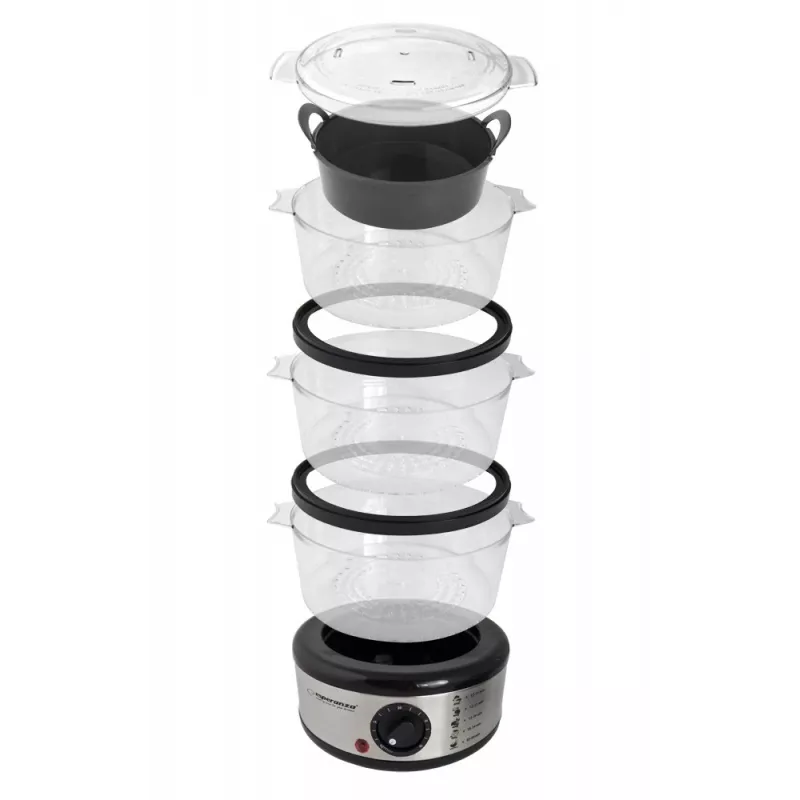Esperanza Steam Volcano EKG009 Dampfgarer, 3 Körbe, 400 W