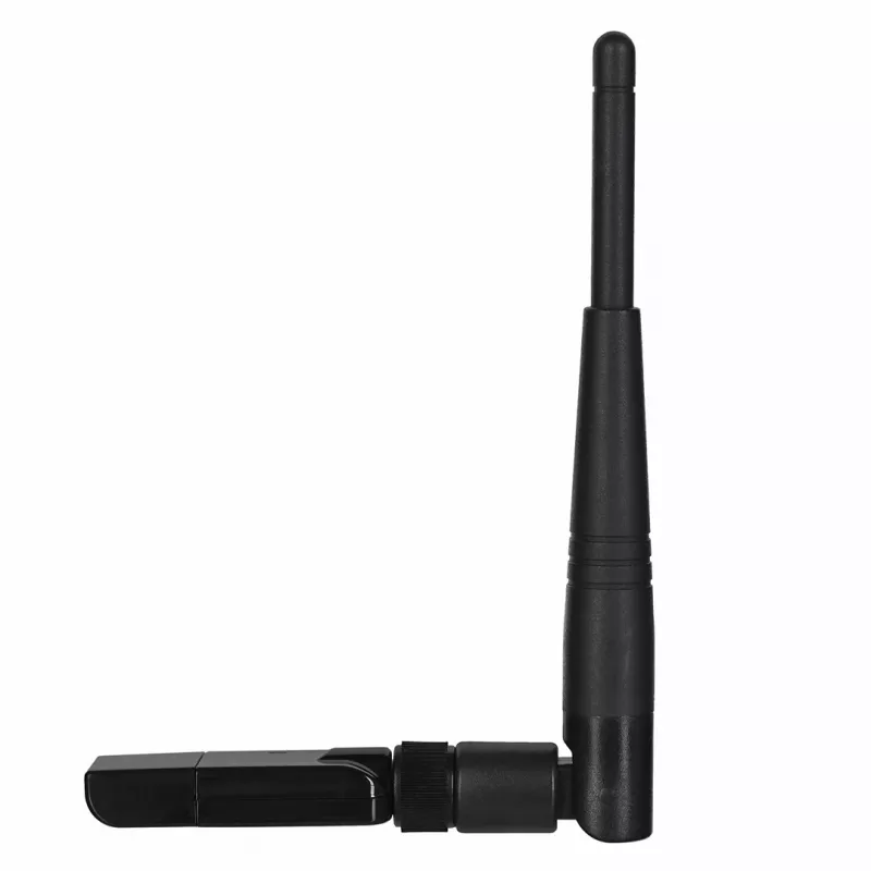 Lanberg NC-0150-WE Mini-USB-WLAN-Adapter N150, 150 Mbit/s, 1 externe Antenne, Schwarz