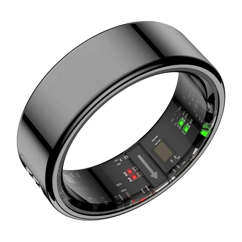 Smart Ring Colmi R12 17,9 mm Größe 7 schwarz — tragbarer Gesundheits- & Benachrichtigungsring