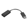 Lenovo 4X90R61023 DisplayPort-auf-HDMI-2.0b-Adapter, DP-Stecker auf HDMI-Buchse, 22,5 cm, 4K, Schwarz