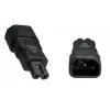 Microconnect PE147AD Kabeladapter C14 C7 Schwarz
