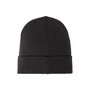 Buff schwere Merinowollmütze Loose Winter Cap - Schwarz