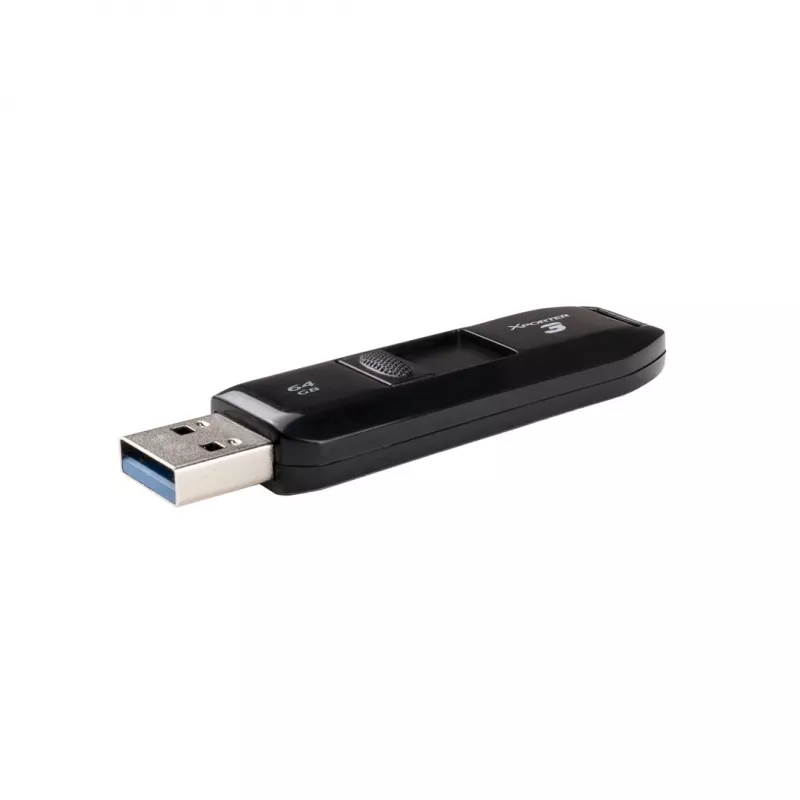 USB-Flash-Laufwerk PATRIOT Xporter 64 GB USB Typ-A 3.2 Gen 1 (Schieber, schwarz, 80 MB/s)