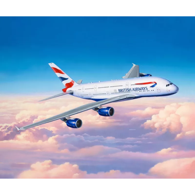 Revell 03922 Airbus A380-800 British Airways Plastikmodellbausatz, 1:144