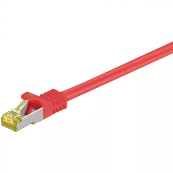 Wentronic GoobayCat.7 Rohkabel Patchkabel, S/FTP (PiMF), Rot, 1,5 m – LSZH halogenfrei, Kupfer, RJ45 Stecker (91598)