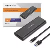 Qoltec 50312 M.2 NVMe SSD-Gehäuse, USB Type-C, schwarz