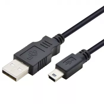 Kabel USB - Mini-USB 1 m, schwarz