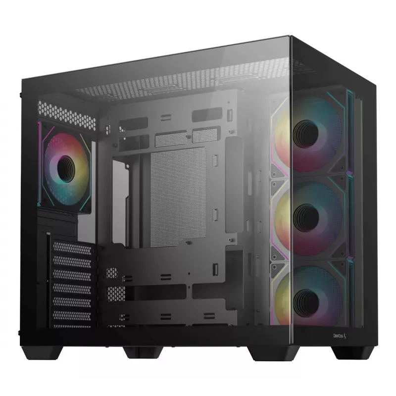 DeepCool CG530 4F Mid-Tower-Gehäuse, schwarz, Hartglas