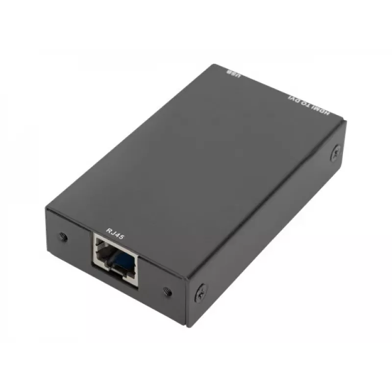 Digitus DS-51202 DVI-Dongle für modulare KVM-Konsolen, RJ45 auf DVI, USB, bis zu 60 m, Full HD