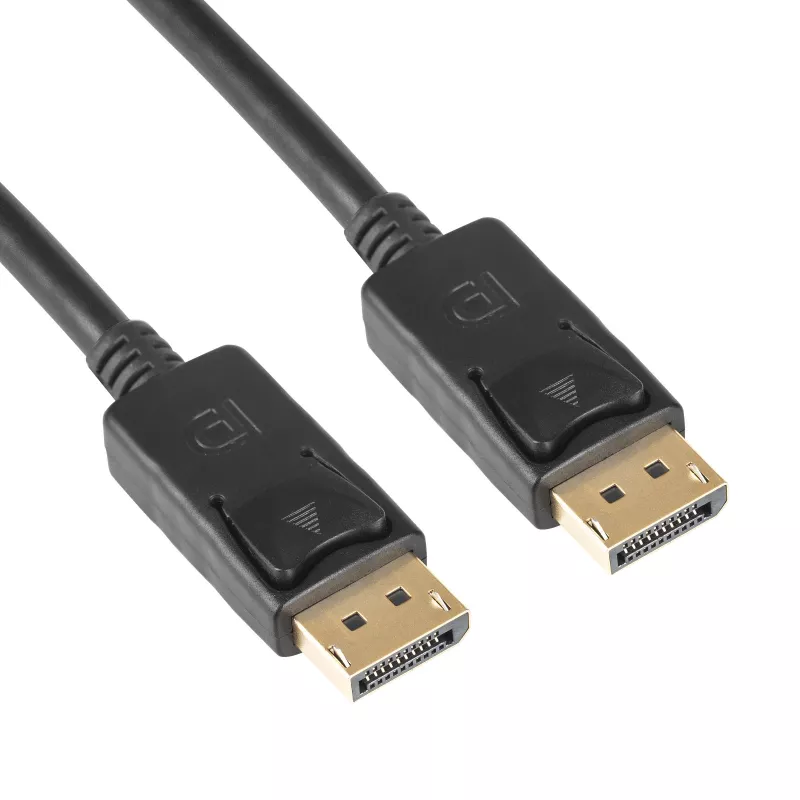 Akyga AK-AV-10 DisplayPort-Kabel, Stecker/Stecker, vergoldete Stecker, 1,8 m, schwarz