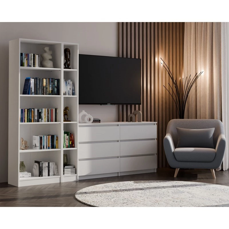 top e shop Bücherregal REGAŁ R25 25 cm Weiß – einteiliges Bücherregal