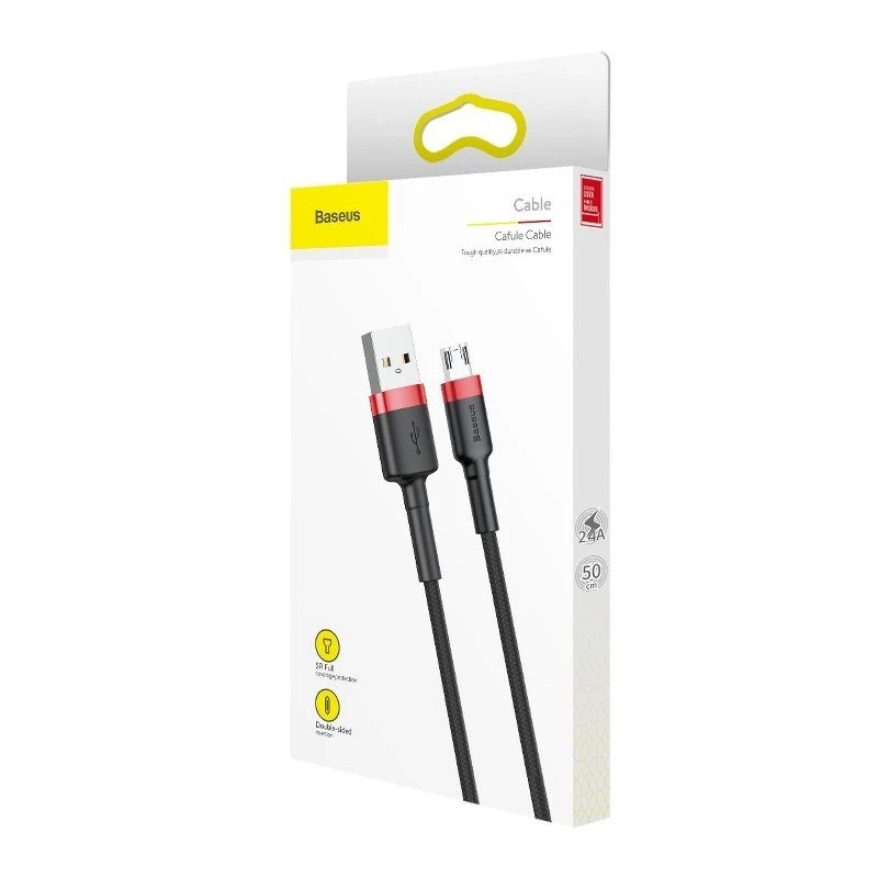 Micro-USB-Kabel Baseus Cafule 1,5A 2m (rot & schwarz)