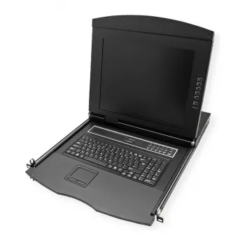 Rack-Konsole VALUE 26.99.0163 — 43,2 cm (17 Zoll) 1280×1024, USB-Tastatur & -Maus, 1U, Schwarz
