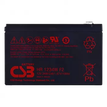 Verschlossene Blei-Säure-Batterie csb Batterie HR1234WF2 12V 9Ah für USV und Notstrom
