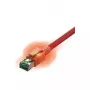 EasyLan DualBoot LED Patchkabel RJ45 S/FTP Cat.6A (Klasse EA) - mit saCon-Stecker - LSOH - rot - 10 m