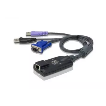 ATEN USB - VGA auf Cat5e/6 KVM-Adapterkabel (CPU-Modul), mit Smartcard-Leser & Virtual Media-Unterstützung